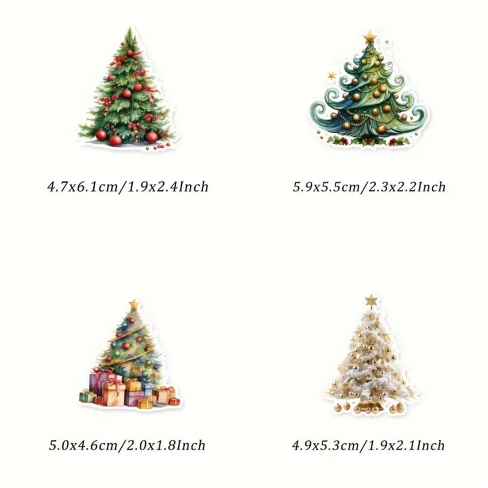 Festive Christmas Tree Sticker Set - Multicolor - Picture 6 of 6